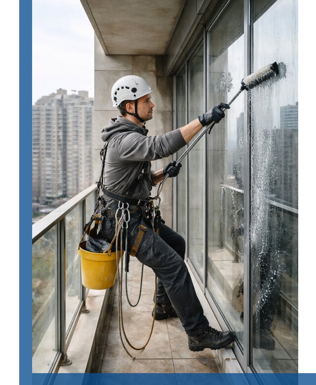 Профессиональная мойка балконного остекления в Черняховске