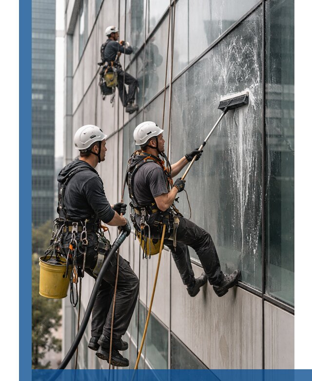 Профессиональная высотная мойка фасадов зданий в Черняховске