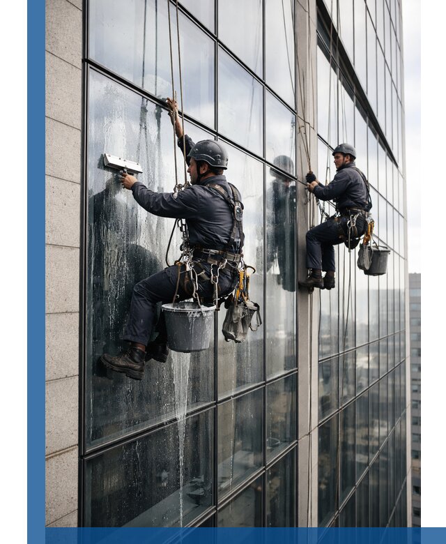 Профессиональная мойка стеклянных фасадов зданий в Черняховске