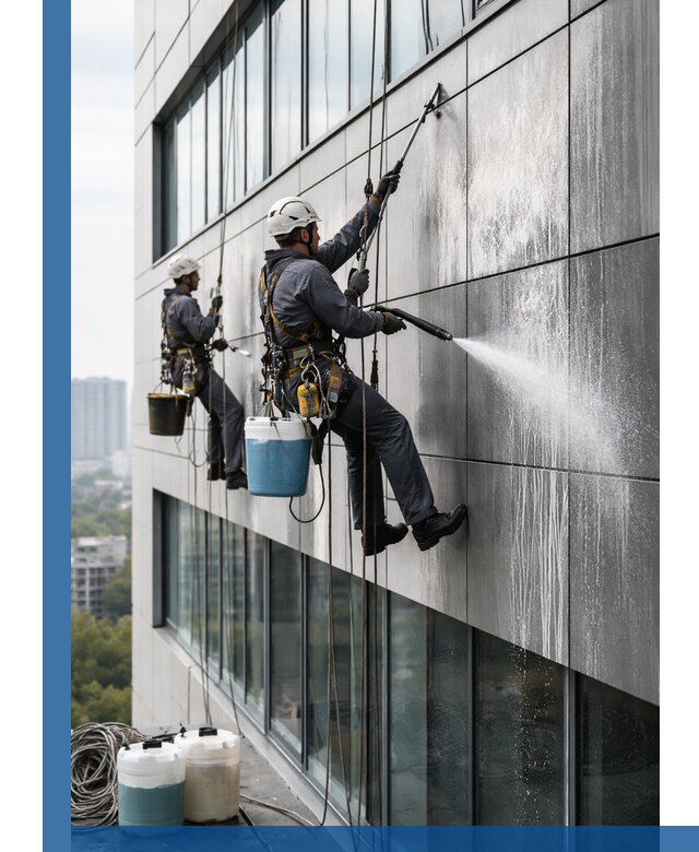 Профессиональная мойка вентилируемых фасадов в Черняховске