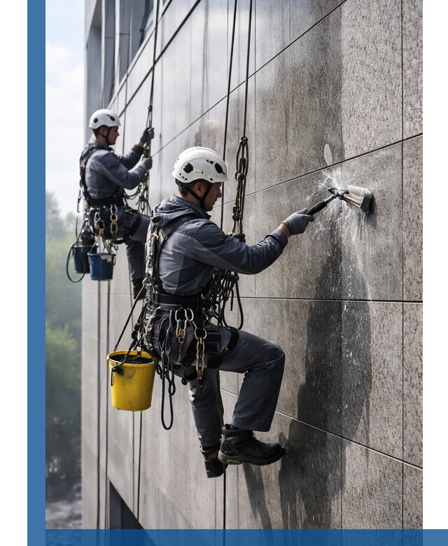 Профессиональная мойка фасада из керамогранита в Черняховске