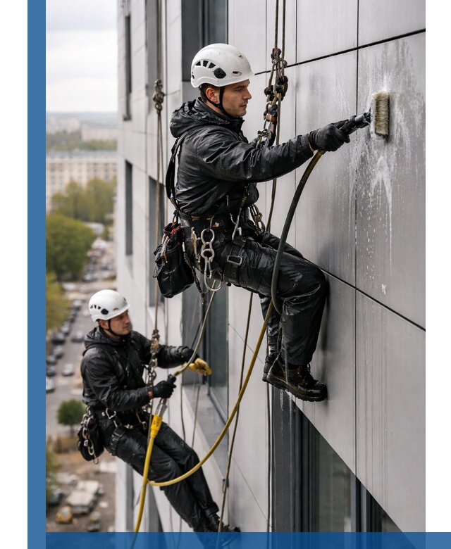 Профессиональная мойка фасада из композита в Черняховске