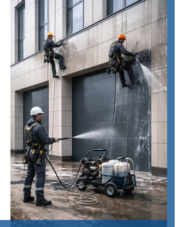 Послестроительная мойка фасада в Черняховске от 314 р. | ВЫСОТНИК-Чрх