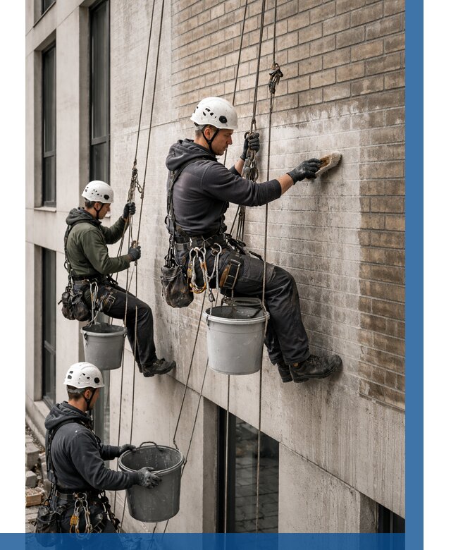 Удаление высолов с фасада в Черняховске от 262 р. | ВЫСОТНИК-Чрх