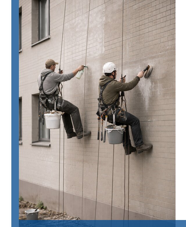 Удаление высолов с фасада зданий в Черняховске без повреждений и следов