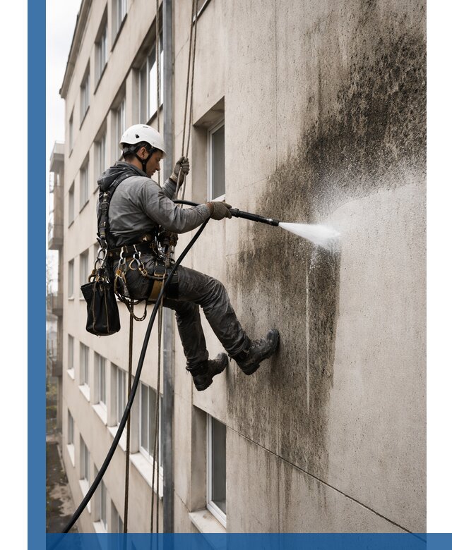 Профессиональная очистка фасадов от плесени в Черняховске