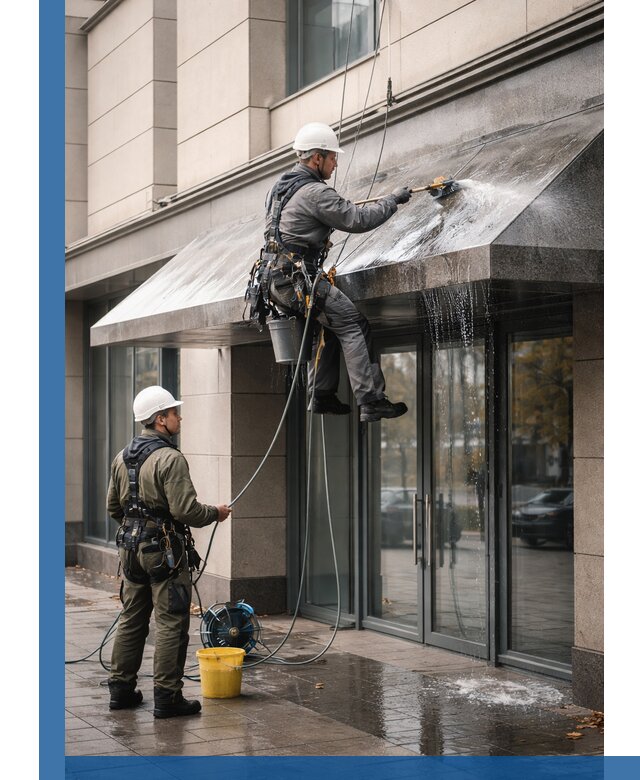 Профессиональная мойка козырьков и навесов в Черняховске