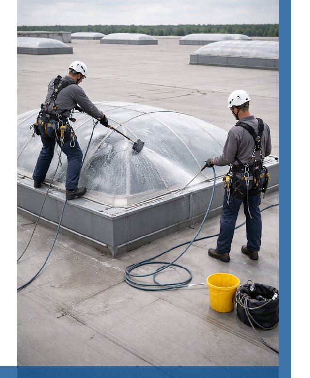 Мойка зенитных фонарей в Черняховске, заказать от 4716 р. | ВЫСОТНИК-Чрх