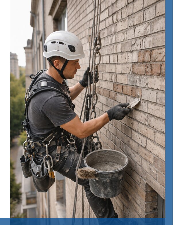 Ремонт кирпичной кладки фасада в Черняховске от 1886 р. | ВЫСОТНИК-Чрх