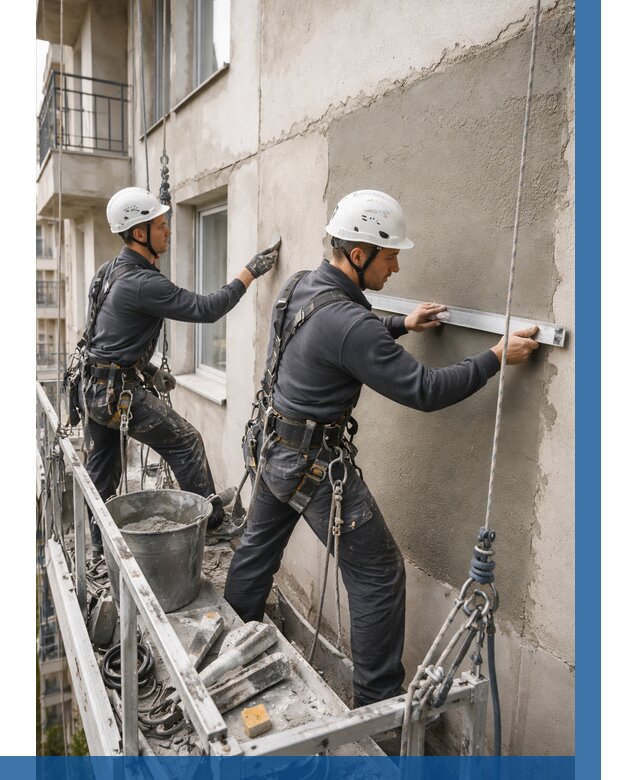 Штукатурка фасада на высоте в Черняховске от 943 р. | ВЫСОТНИК-Чрх