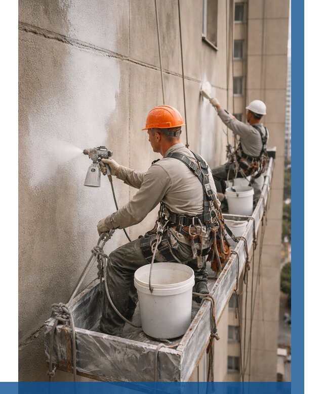 Грунтовка фасада на высоте в Черняховске от 126 р. | ВЫСОТНИК-Чрх