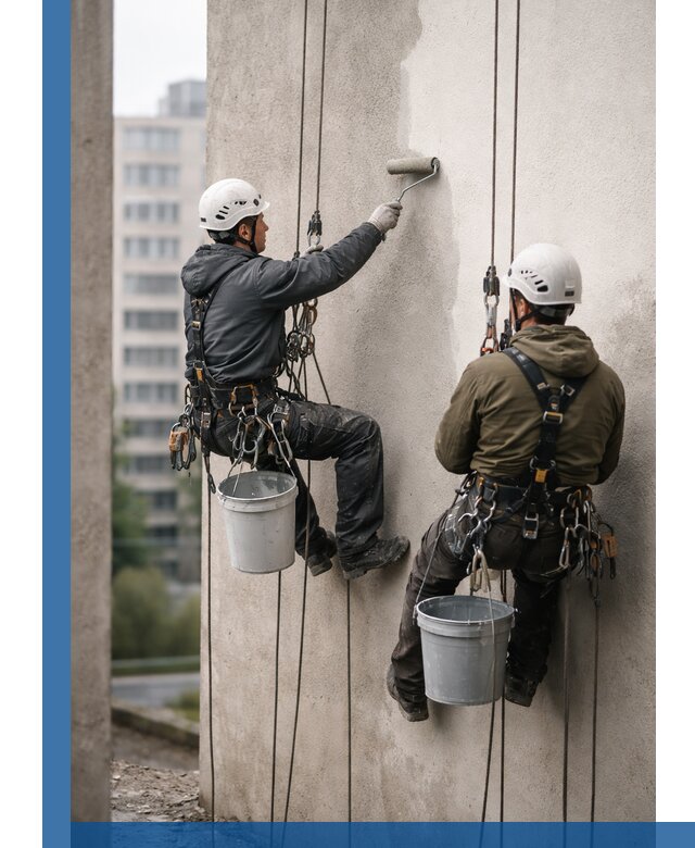 Покраска фасадов высотными альпинистами в Черняховске с гарантией