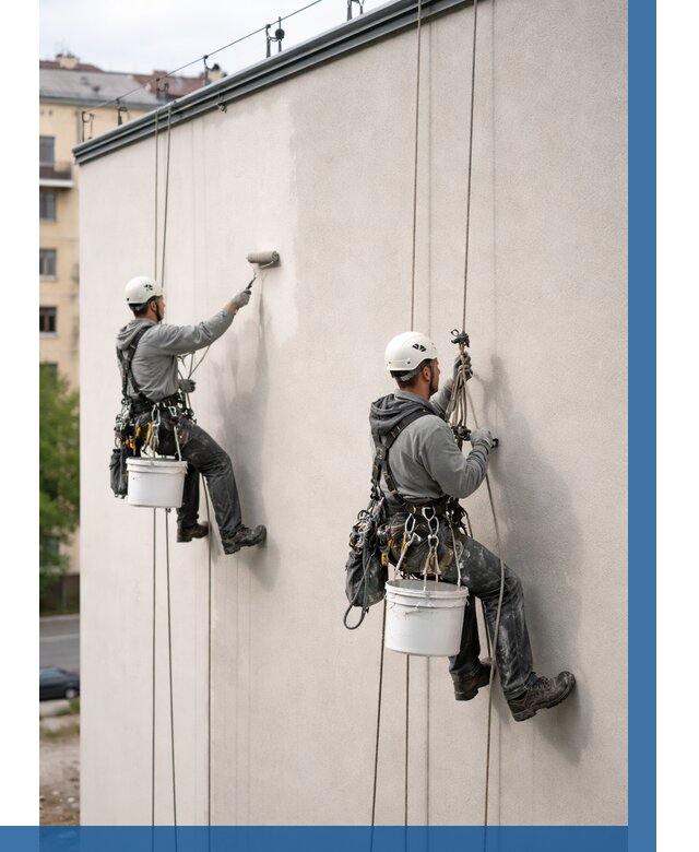 Покраска оштукатуренного фасада в Черняховске от 335 р. | ВЫСОТНИК-Чрх