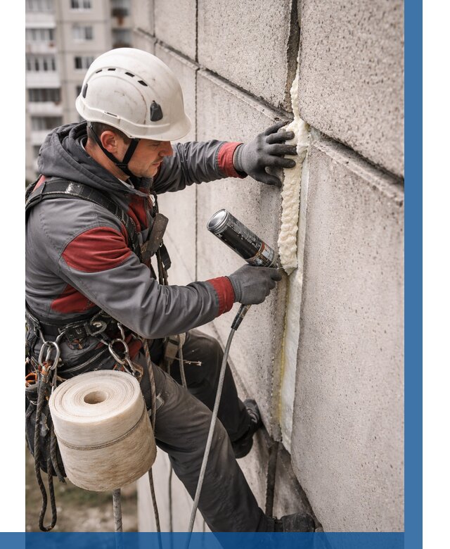 Утепление межпанельных швов в Черняховске от 734 р. | ВЫСОТНИК-Чрх