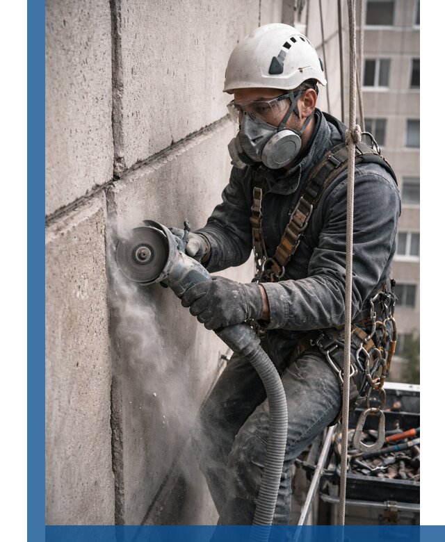 Штробление межпанельных швов в Черняховске качественно и быстро