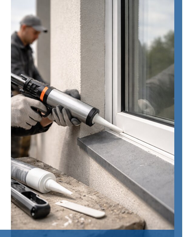 Герметизация монтажных швов окон в Черняховске от 681 р. | ВЫСОТНИК-Чрх