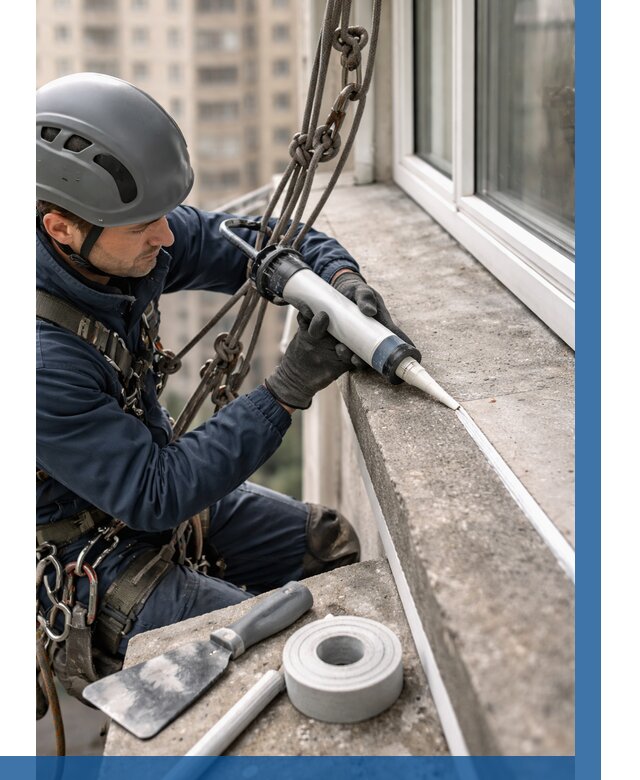 Герметизация балконного козырька в Черняховске от 4716 р. | ВЫСОТНИК-Чрх