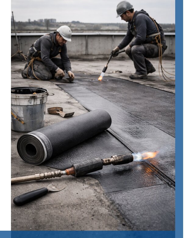 Ремонт рулонной кровли в Черняховске от 681 р. | ВЫСОТНИК-Чрх