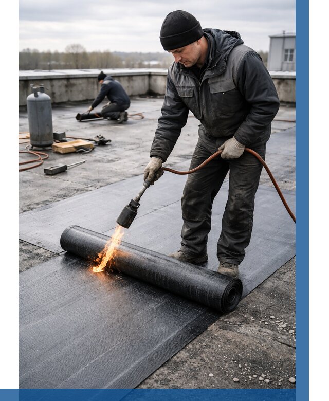 Ремонт наплавляемой кровли в Черняховске от 734 р. | ВЫСОТНИК-Чрх