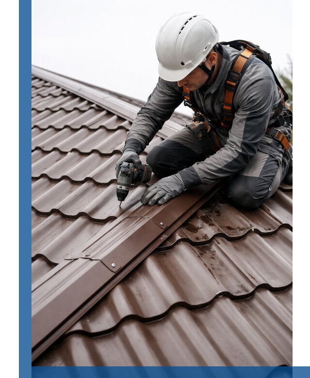 Ремонт металлочерепицы на крыше в Черняховске профессионально