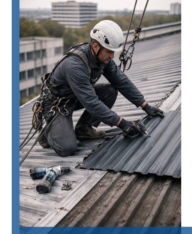 Ремонт профнастила на кровле в Черняховске, работы под ключ