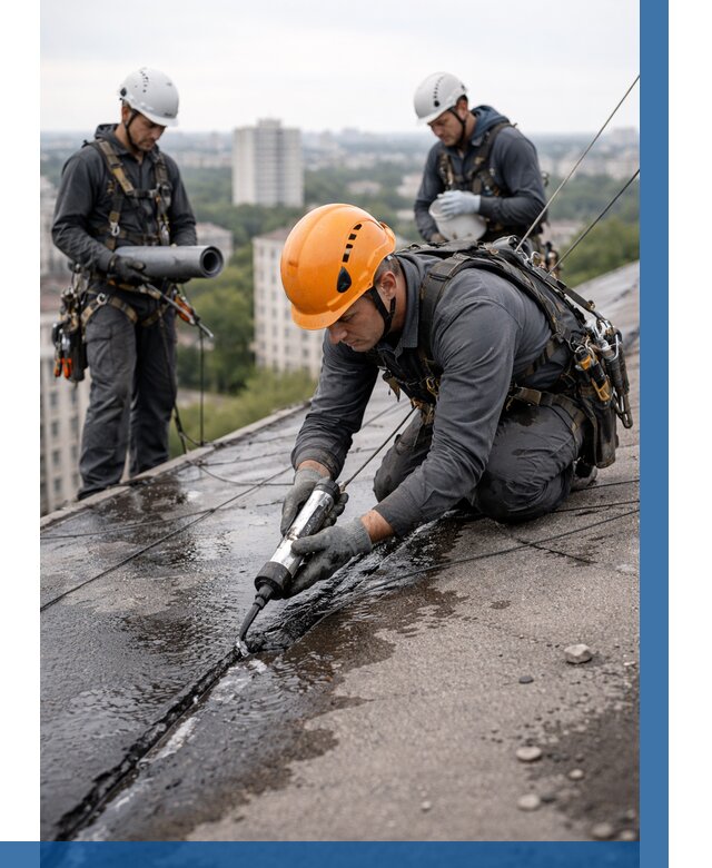 Устранение протечек кровли в Черняховске от 12576 р. | ВЫСОТНИК-Чрх