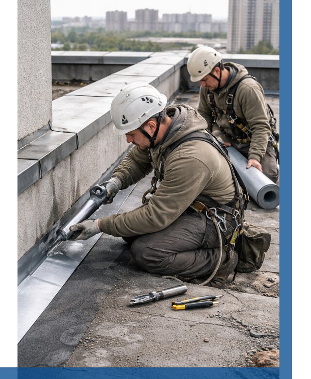 Ремонт кровельных примыканий в Черняховске от 1258 р. | ВЫСОТНИК-Чрх