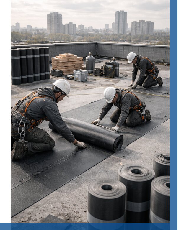 Монтаж мягкой кровли под ключ в Черняховске от 472 р. | ВЫСОТНИК-Чрх