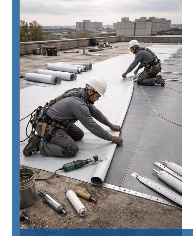 Монтаж мембранной кровли в Черняховске для промышленных зданий