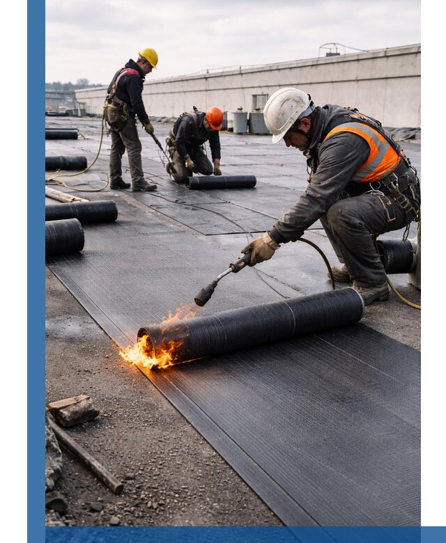 Монтаж наплавляемой кровли в Черняховске профессионально