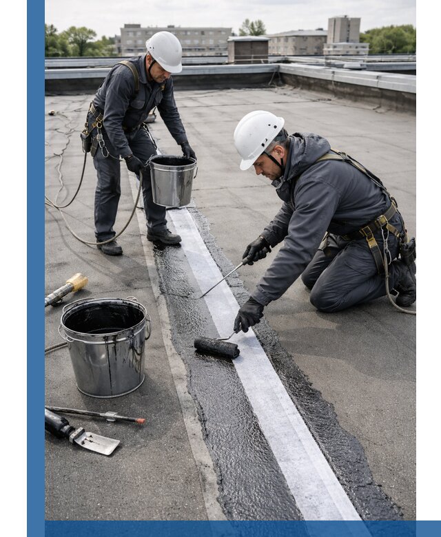 Гидроизоляция кровли мастикой в Черняховске надежная защита