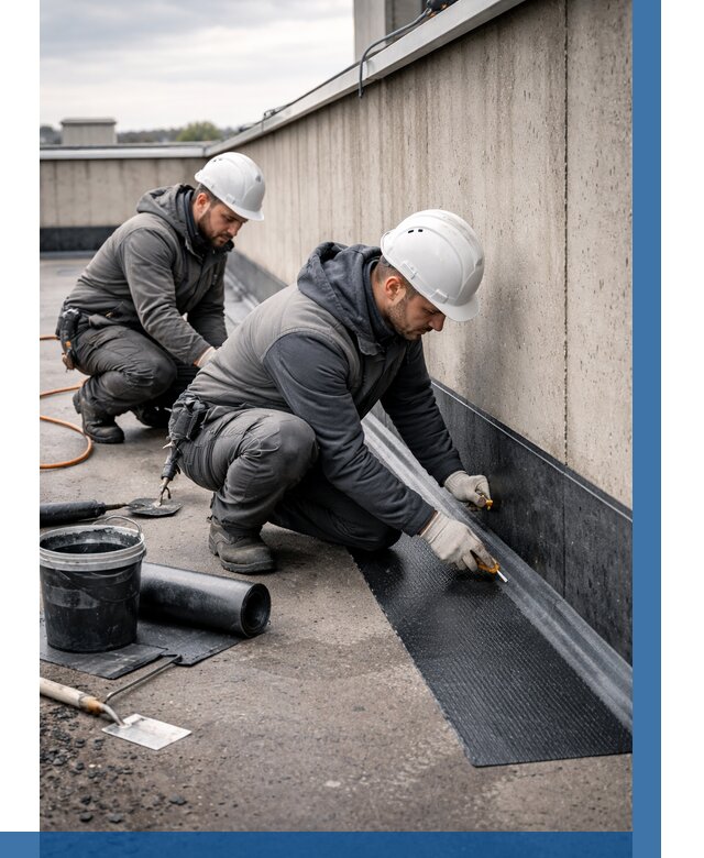 Гидроизоляция примыканий на кровле в Черняховске от 943 р. | ВЫСОТНИК-Чрх