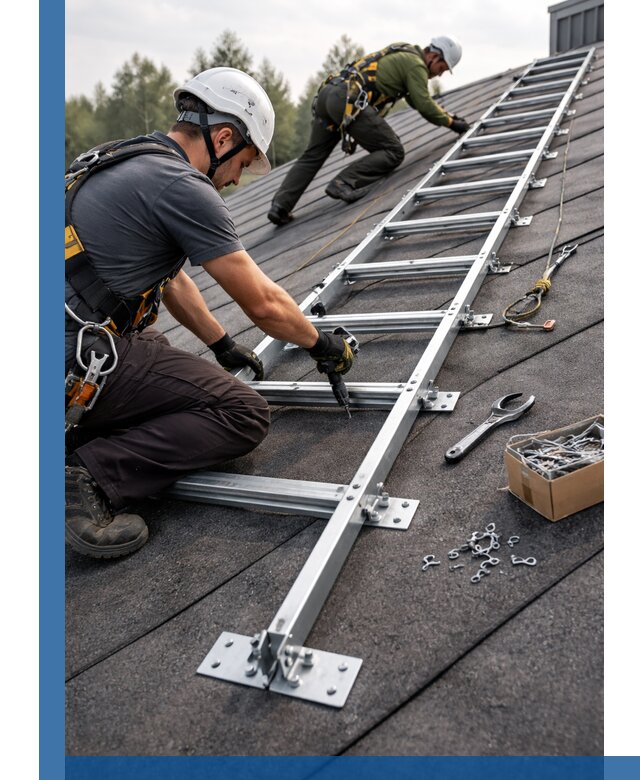 Профессиональный монтаж кровельной лестницы в Черняховске под ключ