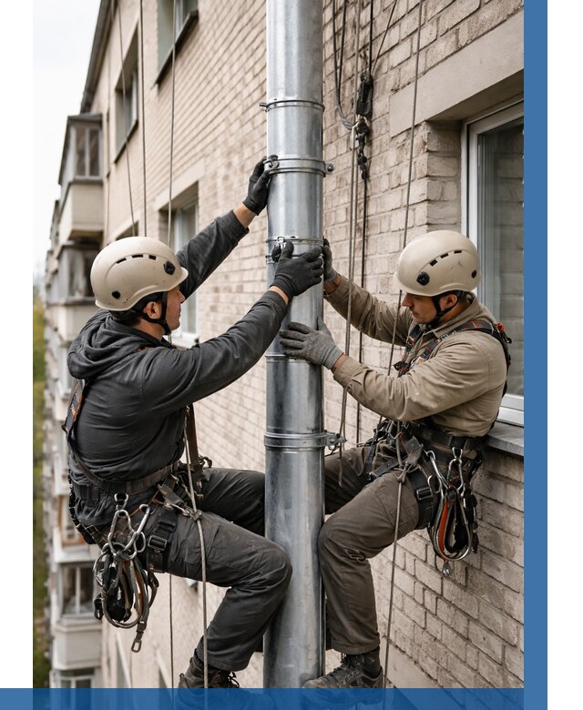 Замена водосточных труб в Черняховске от 6812 р. | ВЫСОТНИК-Чрх