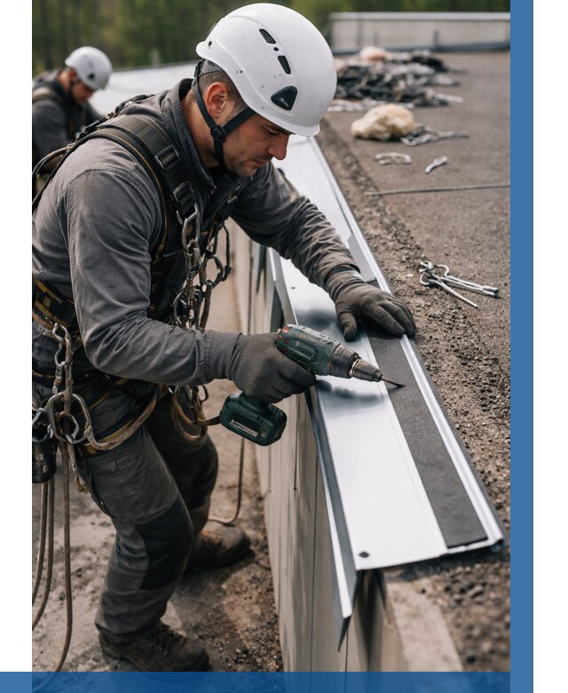 Монтаж капельника на кровле в Черняховске от 314 р. | ВЫСОТНИК-Чрх