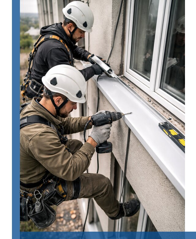 Профессиональный монтаж оконных отливов и отведения воды в Черняховске