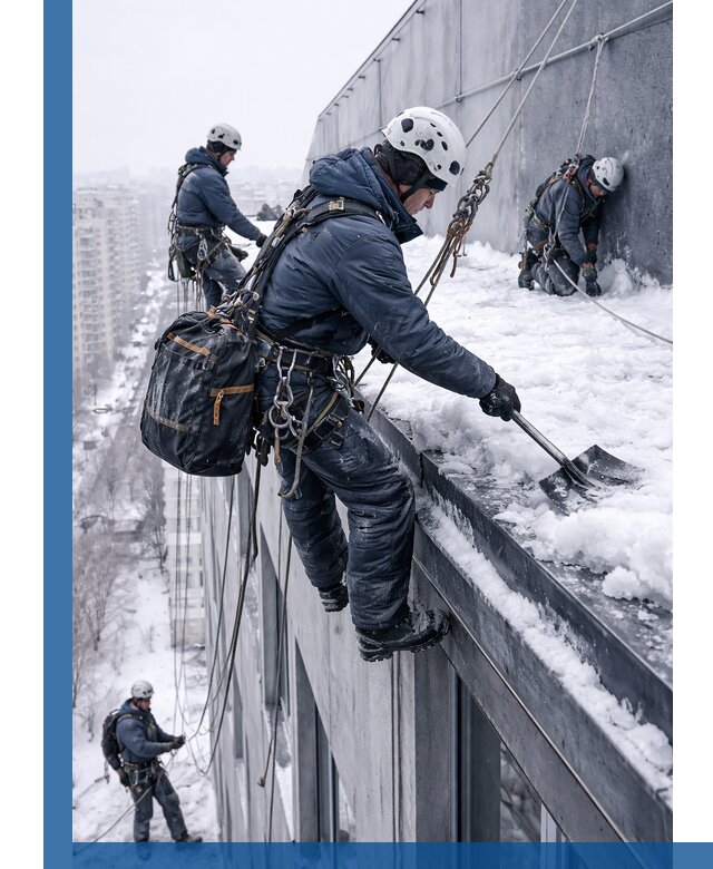 Абонентское обслуживание кровли зимой в Черняховске регулярный уход