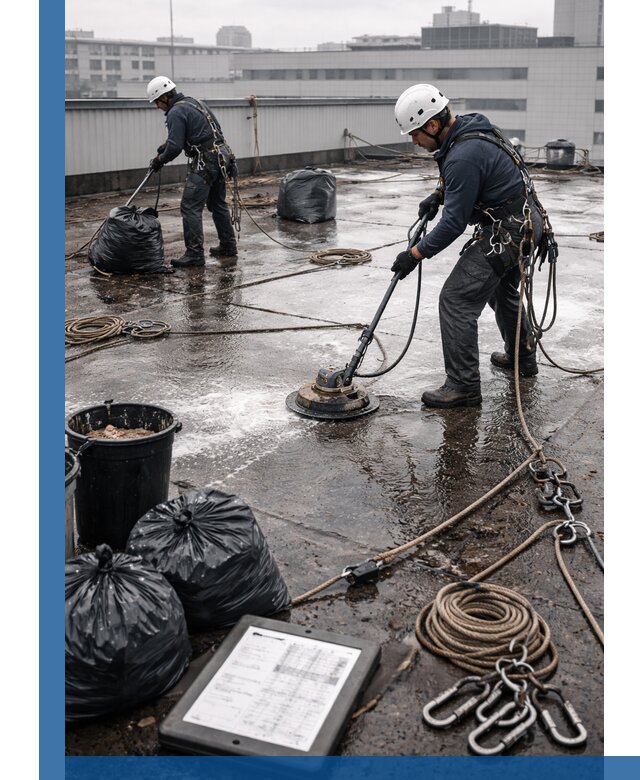 Плановая очистка кровли по графику в Черняховске для безопасности