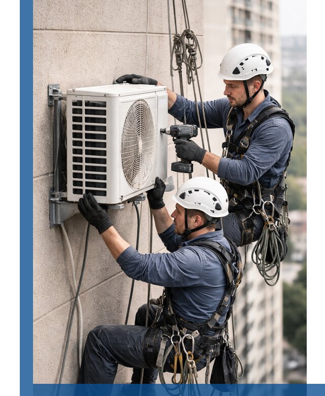 Монтаж внешнего блока кондиционера в Черняховске установка и крепление