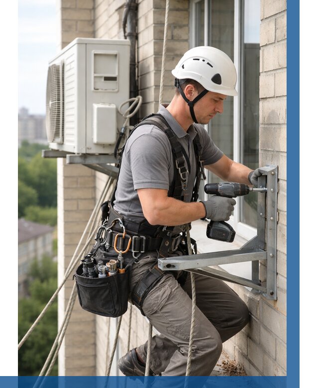 Установка кронштейнов кондиционера в Черняховске от 3668 р. | ВЫСОТНИК-Чрх