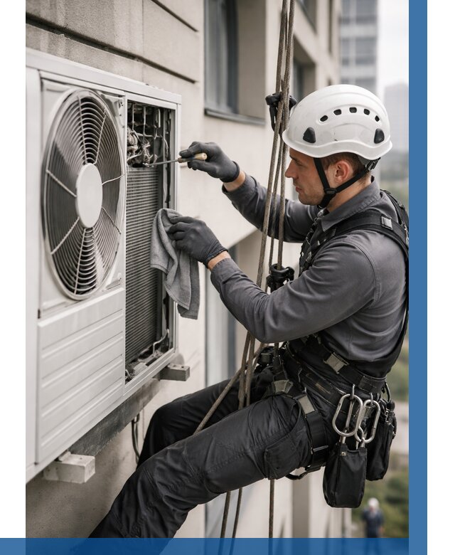 Обслуживание внешнего блока кондиционера в Черняховске от 2830 р.ВЫСОТНИК-Чрх