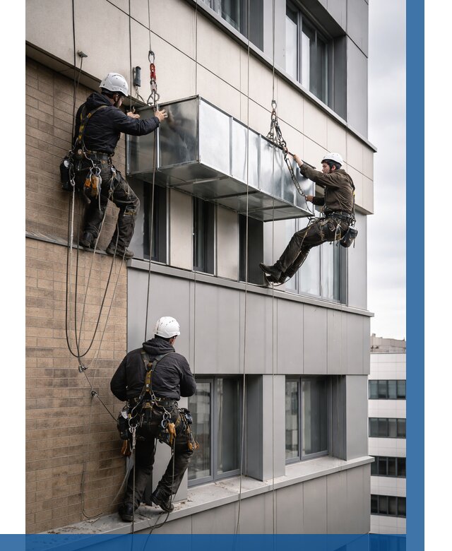 Монтаж воздуховодов на фасаде в Черняховске от 1572 р. | ВЫСОТНИК-Чрх