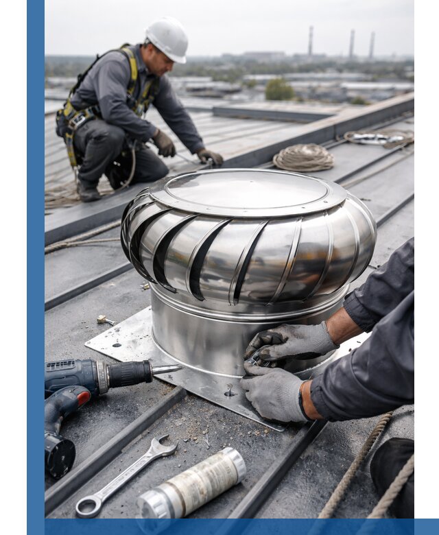 Установка дефлекторов на кровле в Черняховске профессионально