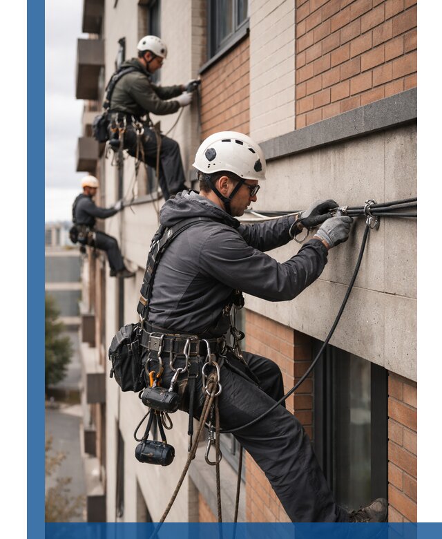 Крепление кабеля на фасаде монтаж и крепеж в Черняховске