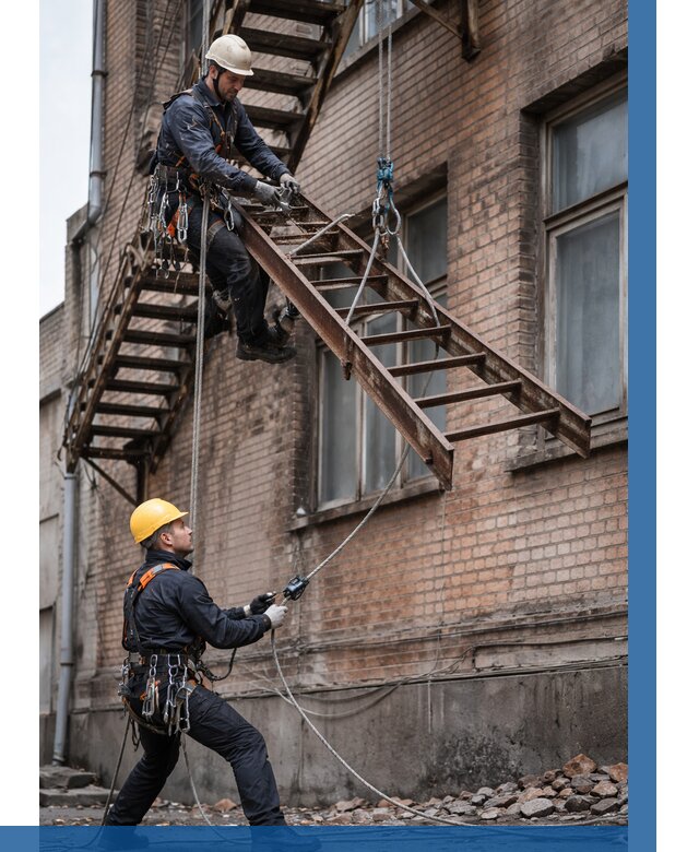 Демонтаж пожарной лестницы в Черняховске от 12576 р. | ВЫСОТНИК-Чрх