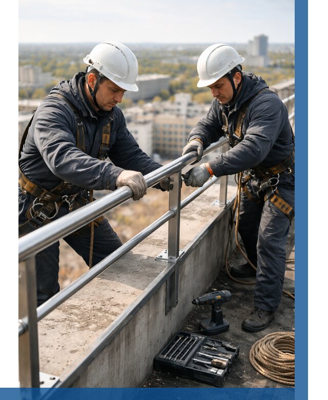 Монтаж перил на высоте в Черняховске от 2620 р. | ВЫСОТНИК-Чрх