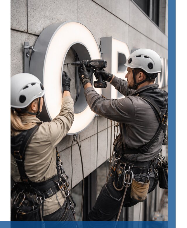 Монтаж световых букв в Черняховске от 3144 р. под ключ ВЫСОТНИК-Чрх