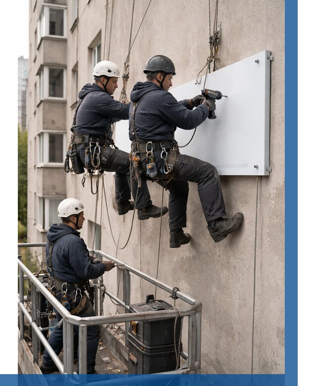 Монтаж табличек и указателей в Черняховске от 3668 р. | ВЫСОТНИК-Чрх