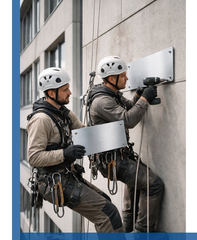 Монтаж табличек и указателей в Черняховске для зданий и сооружений