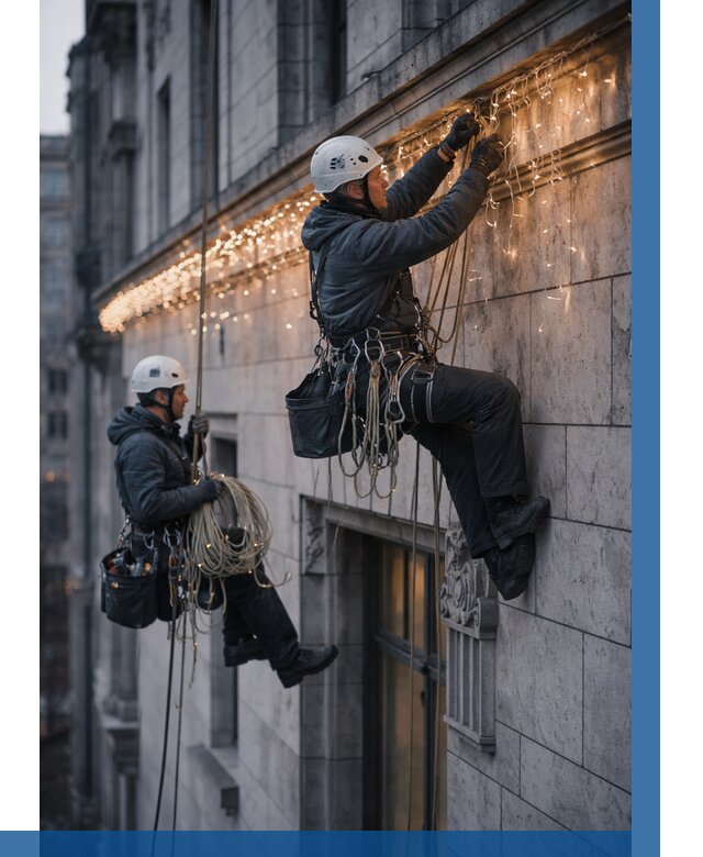 Монтаж новогодней иллюминации в Черняховске от 8908 р. | ВЫСОТНИК-Чрх